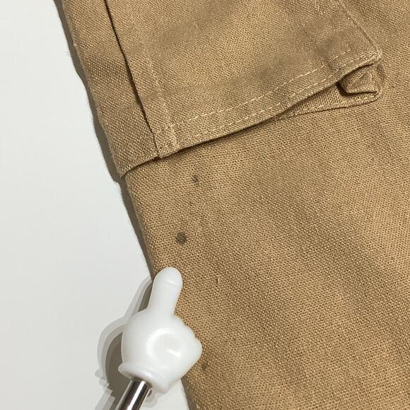 Trust Tan Linen Blend Cargo Shorts W46 - Utility, Relaxed, Casual - Picture 7 of 7